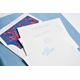 grand light blue silk stationery box - g7