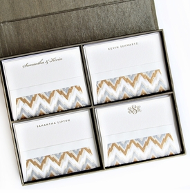 Grand Olive Silk Stationery Box - G13
