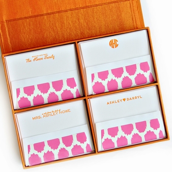 grand orange silk stationery box - g5