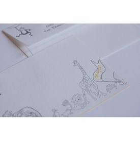 Grayson Monkey Parade Baby Stationery
