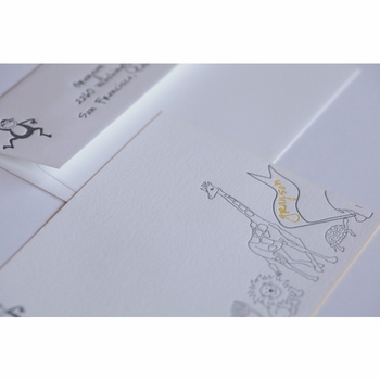 grayson monkey parade baby stationery