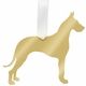 Great Dane Christmas Ornament - Gold
