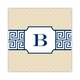 greek key band navy square paper coaster<br>set of 50