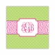 greek key band pink square paper coaster<br>set of 50