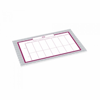 greek key monogram schedule pad