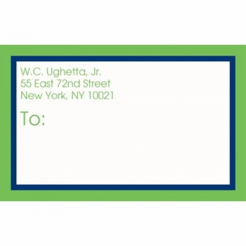 green blue mailing stickers