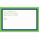 green blue mailing stickers