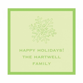 Green Snowflake Gift Stickers