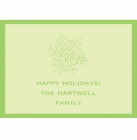 Green Snowflake Holiday Gift Enclosures