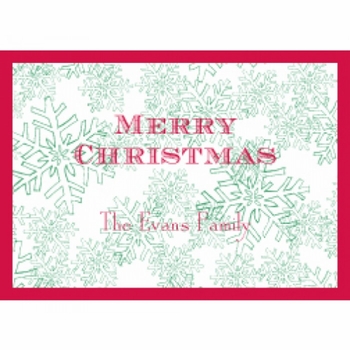 Green Snowflakes Holiday Gift Enclosures