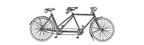 h-496 tandem bicycle