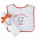 halloween gift set - kitty bib and burp cloth