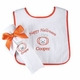 halloween gift set - pumpkin burp and bib set