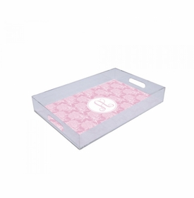 halsey hydrangeas lucite tray