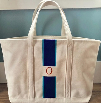 Hand Painted Monogrammed Tote