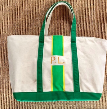 Hand Painted Monogrammed Tote