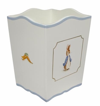 Hand Painted Waste Basket