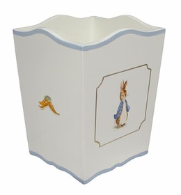 hand painted waste basket