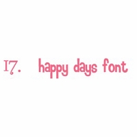 happy days font
