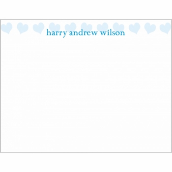 happy heart blue children's stationery