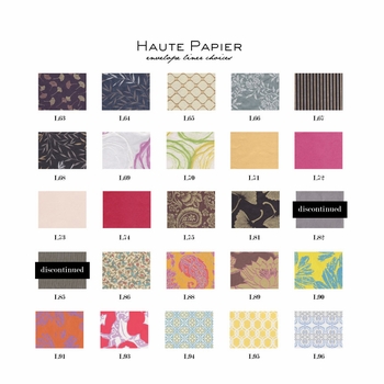 Haute Papier Custom Stationery Paper Liner Samples