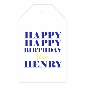 haute papier letterpress gift tag t12