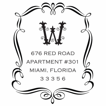 haute papier return address stamp 9