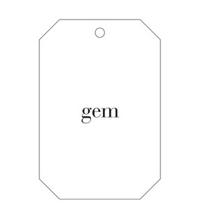 hautepapier letterpress gem tag