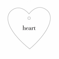 hautepapier letterpress heart tag
