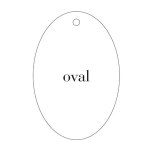 hautepapier letterpress oval tag