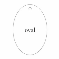 hautepapier letterpress oval tag