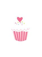 heart cupcake