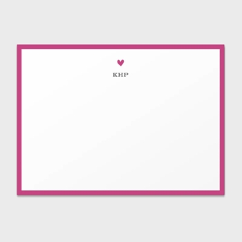 Heart Monogram Personalized Kids Stationery