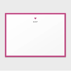 Heart Monogram Personalized Kids Stationery