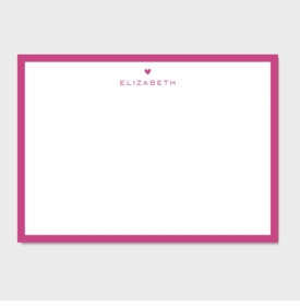 Heart Personalized Kids Stationery