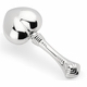 heart post silver rattle