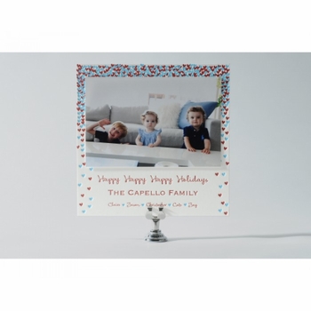 heart showers holiday card