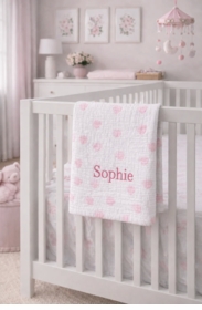 hearts baby blanket