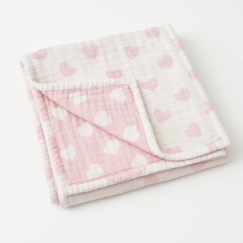 hearts baby blanket (woven)