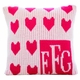 hearts by the dozen monogram pillow