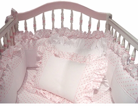 hearts crib bedding by blauen