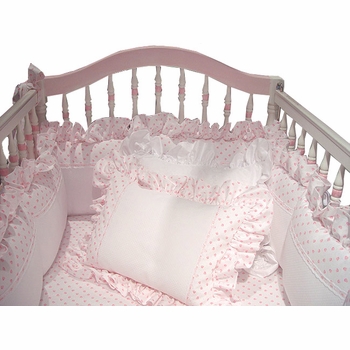 hearts crib bedding by blauen