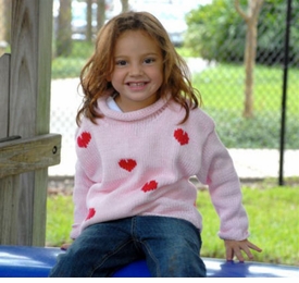 Hearts Embroidered Sweater