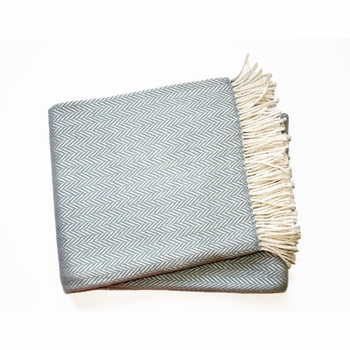 Herringbone Fringed Throw (Several Colors Available)