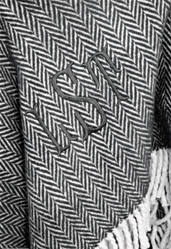 Herringbone Fringed Throw (Several Colors Available)