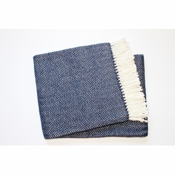 Herringbone Fringed Throw (Several Colors Available)