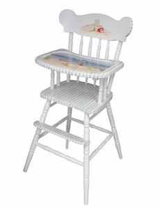 high chair (seashore motif)