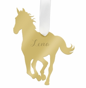 Horse Christmas Ornament - Gold