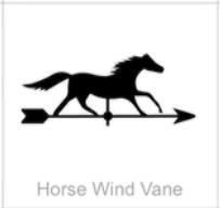 soundview millworks monograms equestrian horse wind vane