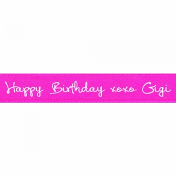 hot pink personalized ribbon